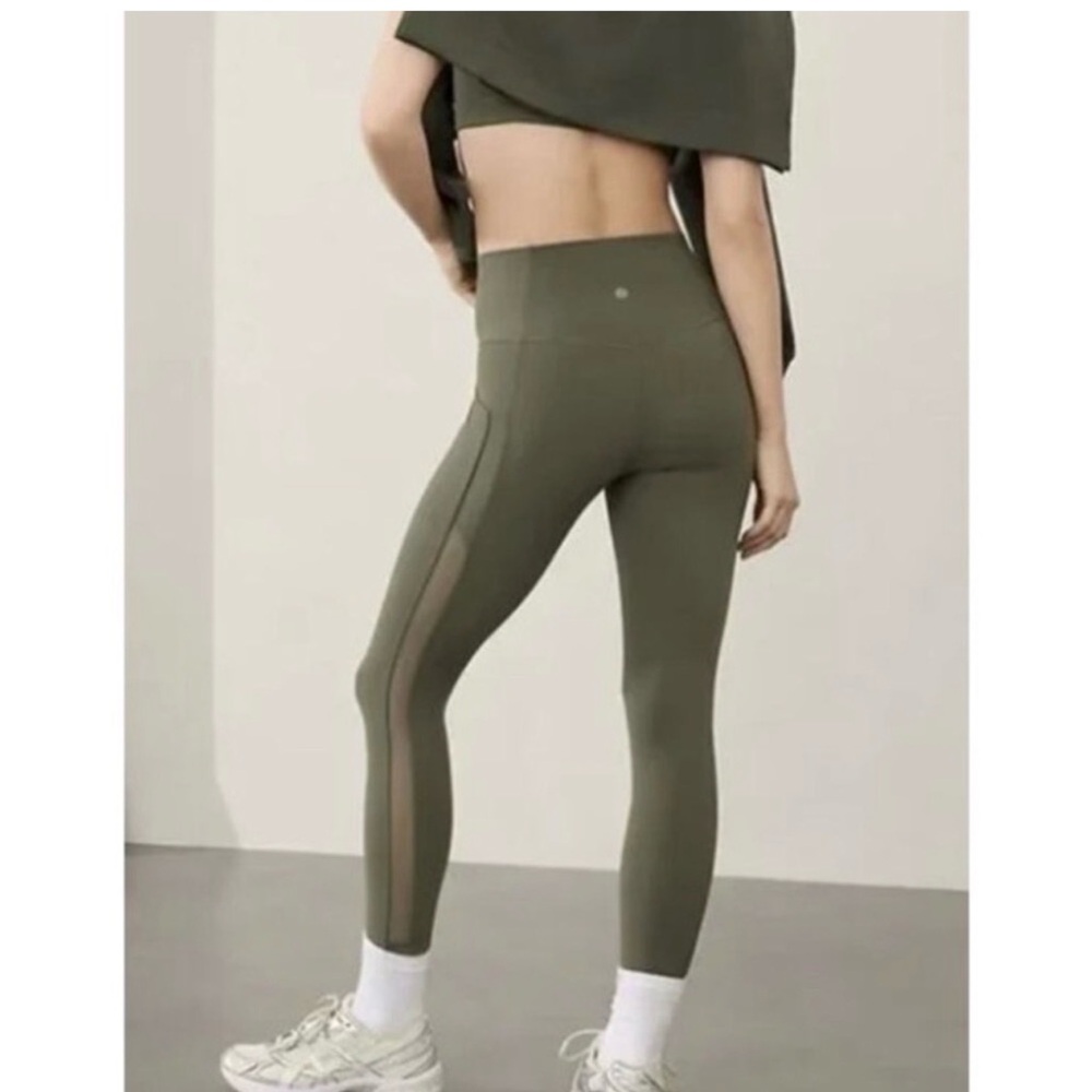 Athleta Olive Mesh Leggings NWOT - large